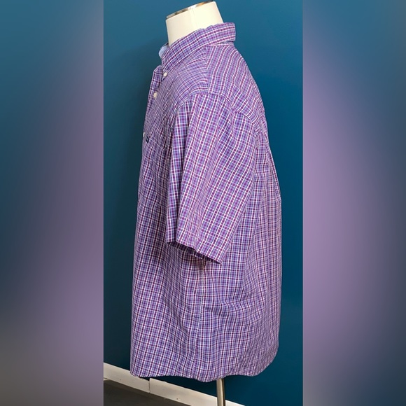 CHAPS Easy Care Short Sleeve Mens Shirt - Picture 6 of 11